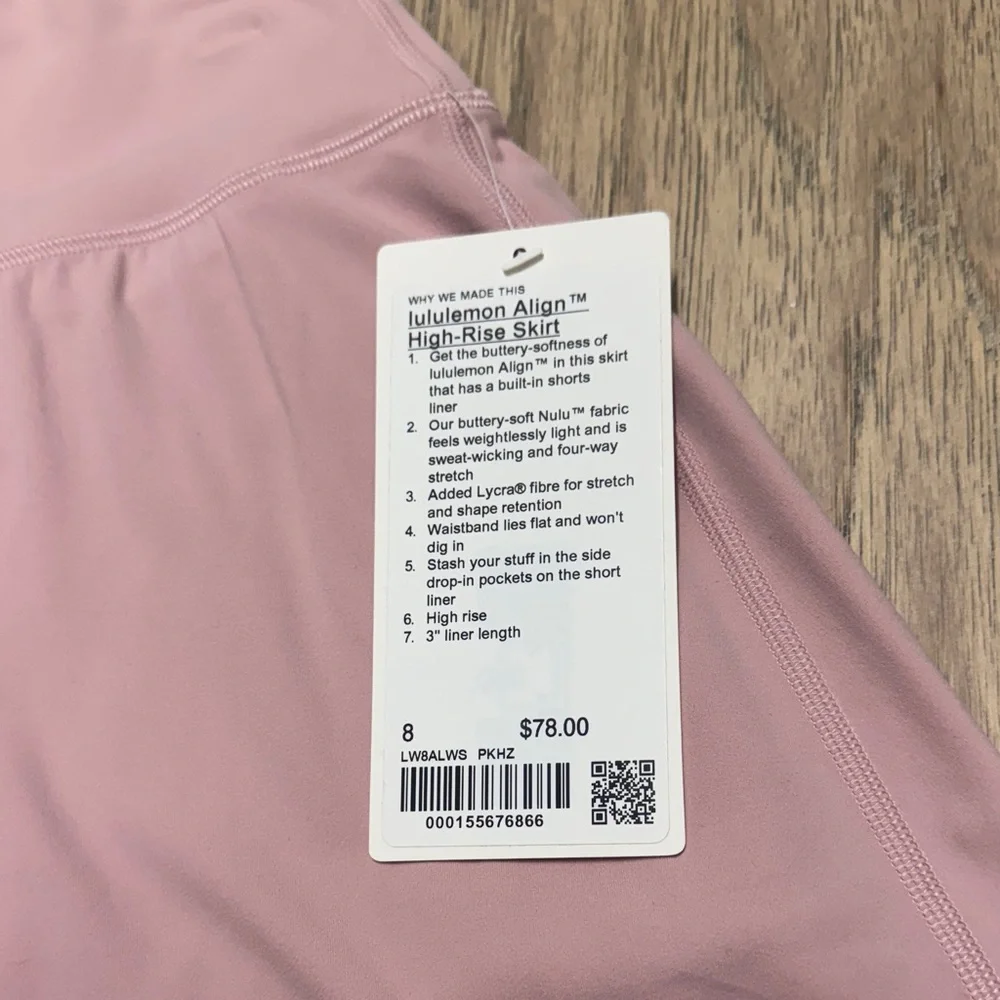 NWT Lululemon athletica Blush Mini Skirt - Picture 2 of 4